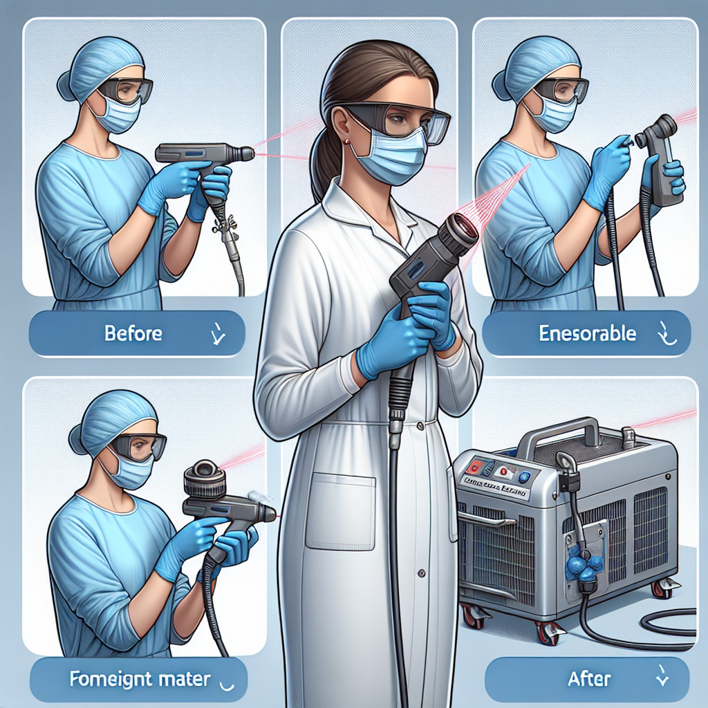 Laser cleaning for removing contaminants from medical equipment